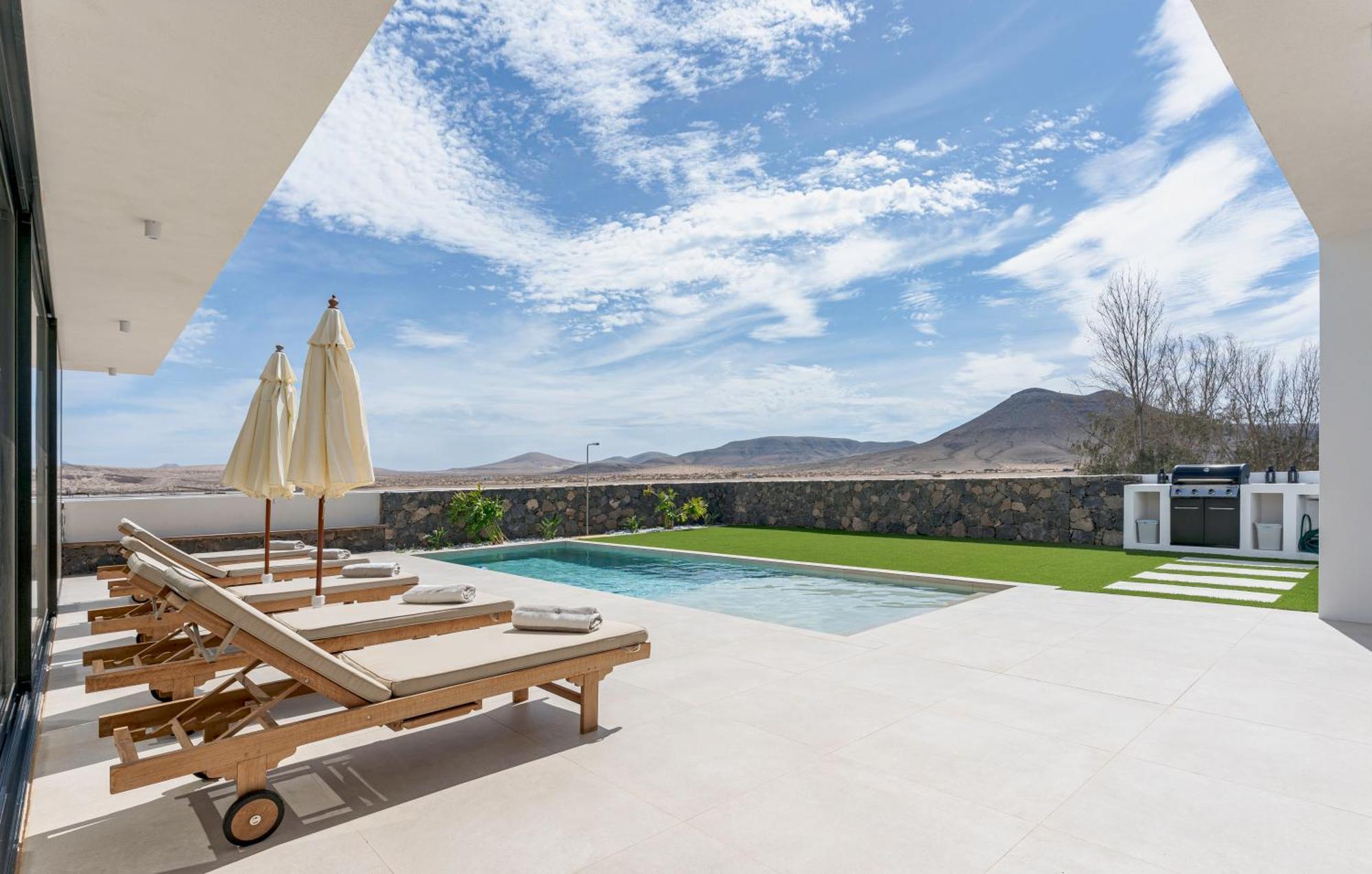 Villa Calma, Vistas A Volcanes Y Atardecer 拉哈雷斯 外观 照片